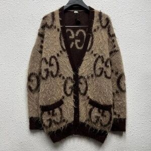 Gucci Beige and Brown Patterned Cardigan